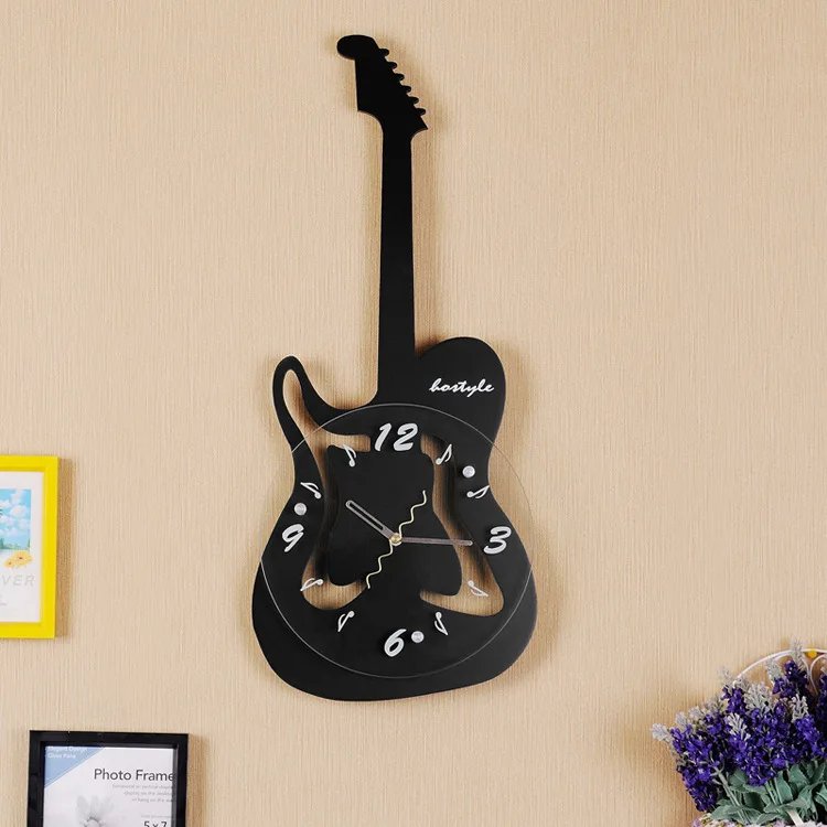 TUDA Free Shipping 23 Inch Creative Design Electric Guitar Wall Clock