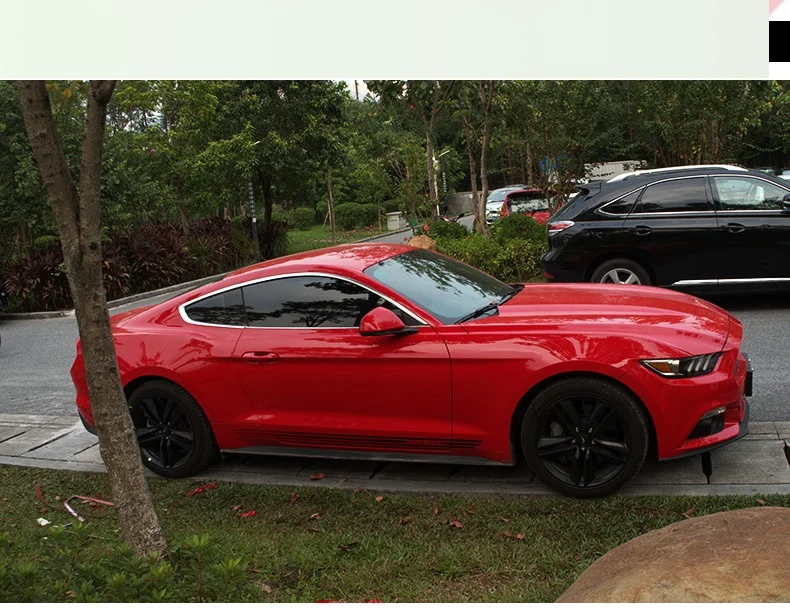 Подходит для Ford Mustang корпус яркий внешний декор обшивка окна силивер и черный цвет