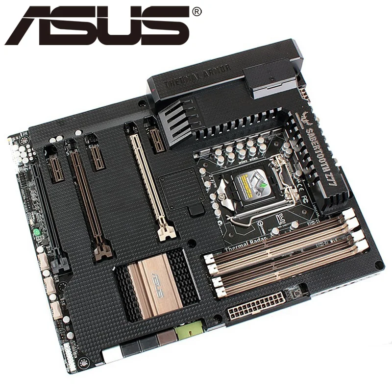 Asus SABERTOOTH Z77 настольная материнская плата Socket LGA 1155 i3 i5 i7 DDR3 32G ATX UEFI BIOS оригинальная