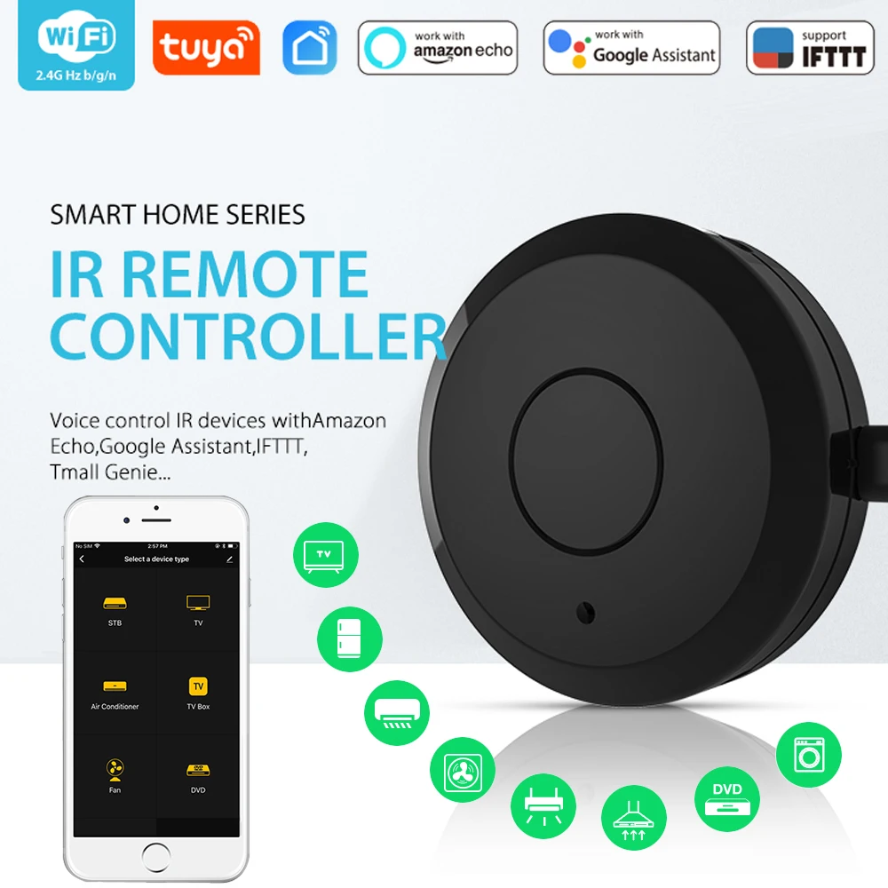 Baratos Control remoto VERYSMART WiFi IR control remoto Universal inteligente para aire acondicionado TV soporte Echo Google Home IFTTT