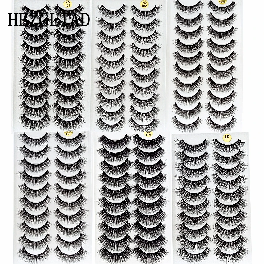 HBZGTLAD 5/10 Пар Натуральных искусственных длинных ресниц для макияжа 3d норковые