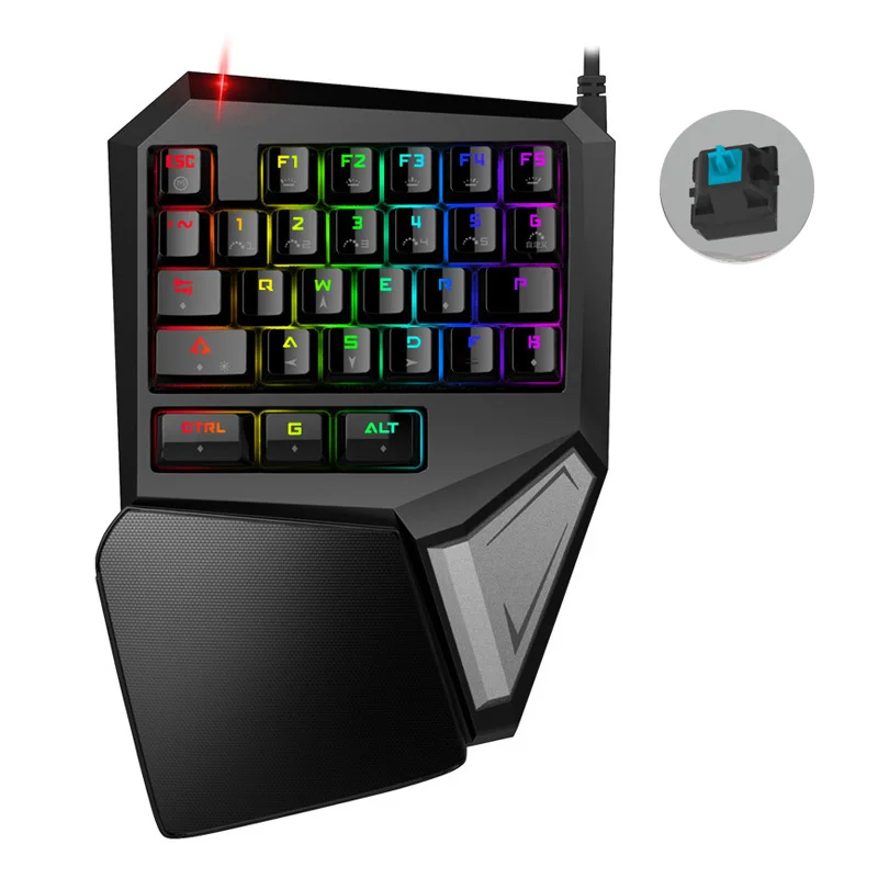 Механическая клавиатура Delux T9 Plus игровая RGB с подсветкой мини 27 кнопками