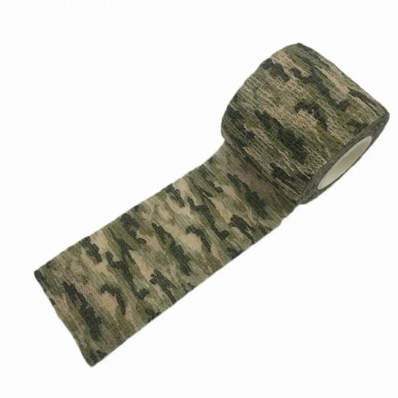 Multi-functional Camo Tape Non-woven Self-adhesive Camouflage Wrap Hunting Cycling Waterproof Non-Slip Camo Stealth Tape - Цвет: Woodland Camo