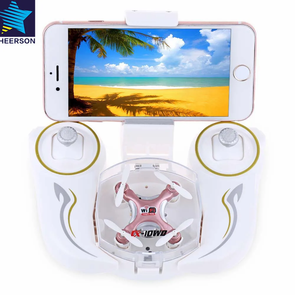 

Cheerson CX - 10WD - TX 0.3MP FPV WiFi 4CH 6 Axis Gyro Mini Quadcopter Air Press Altitude Hold Drone Control By Phone