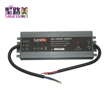 

110V 220V AC to DC12V 10A 120W Ultra-thin led power supply 24V led Driver waterproof Rain proof IP67 Aluminum alloy Transformer