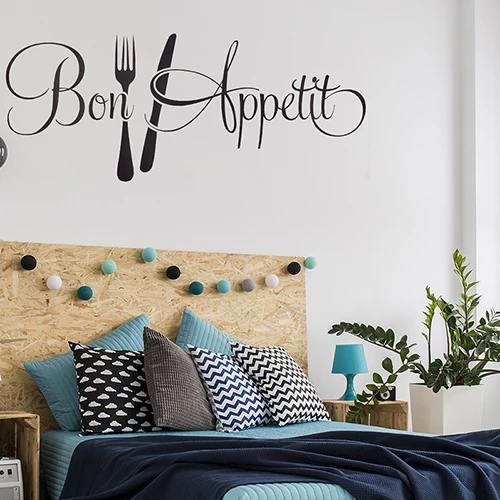 1 шт Bon Appetit креативная кухонная Наклейка на стену виниловая Съемная украшение для