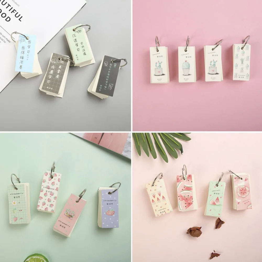 1Pc 110 Sheets Lovely Mini Notebook School Supply Vocabulary Writing Reciting Book Notebook Hot Sent At Random