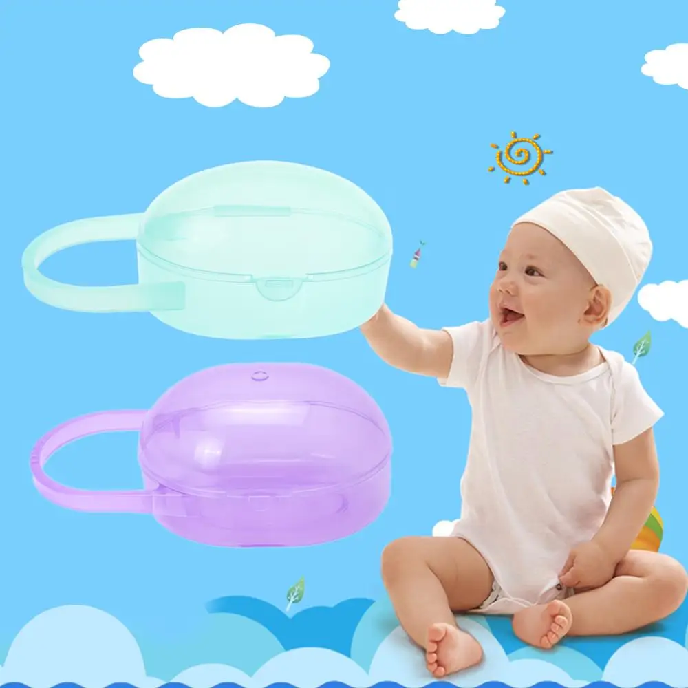 

Baby Nipple Container Box Portable Carry Cases Baby Food Storage Organizer Plastic Pacifier Soother Case Mini Transparent Travel