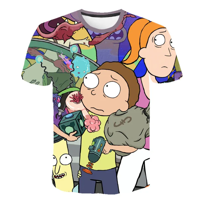 Hip Hop Fashion Brand Clothing Rick and Morty 3D T Shirt Casual Short Sleeve Men's T-Shirts Anime Cool rick y morty Graphic Tees
