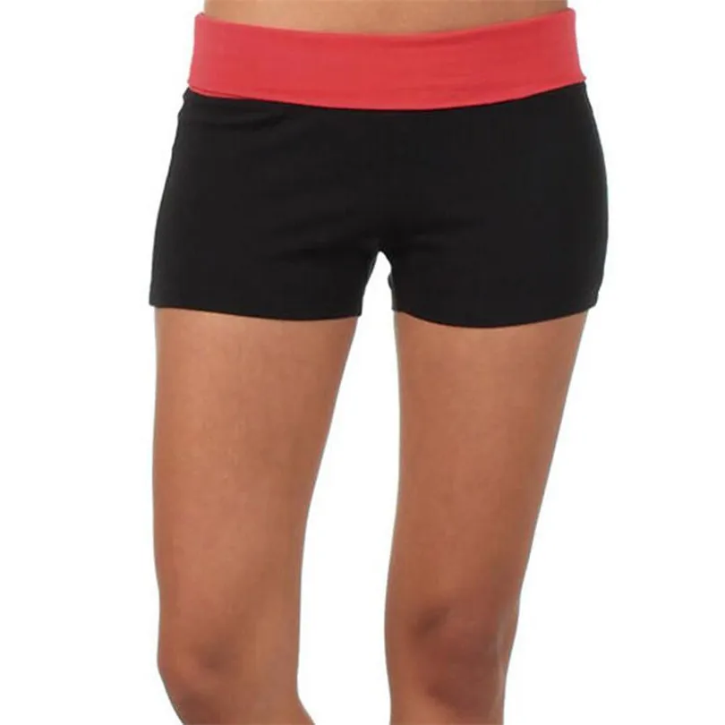 INDJXND новые летние женские шорты для тренировки модные повседневные короткие Feminino дышащие шорты женские тренировки женские фитнес Короткие - Цвет: D145 Red waist