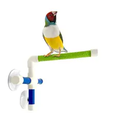 Насест для попугая полированная палочка с птицей игрушка кронштейн для душа принадлежности для ванной стойки цвет случайный