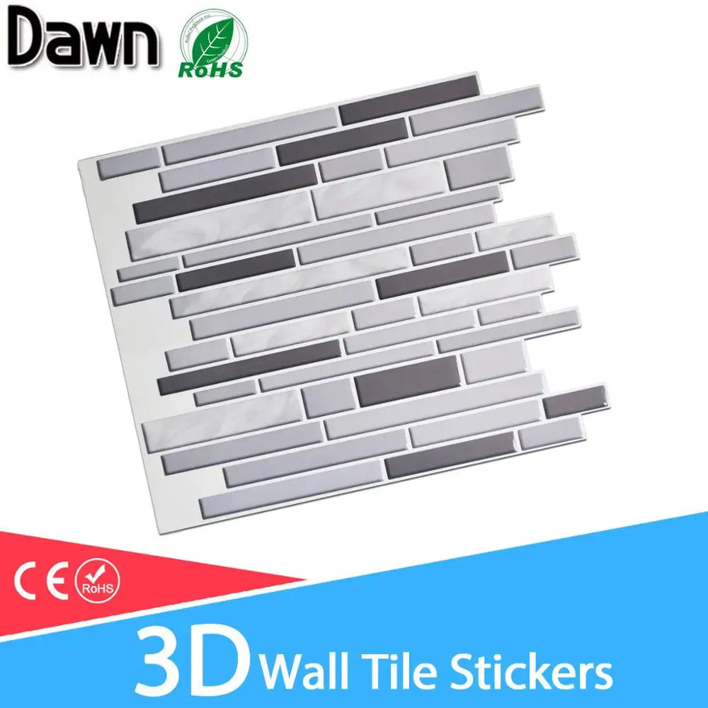 

Wall paper 3D Marble Mosaic Peel and Self-adhesive Wall Stickers Waterproof for Kitchen Bathroom Home Wall Decal Sticker Vinyl