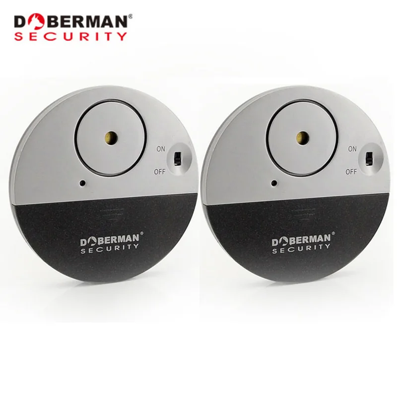 

Doberman Security Door Window Vibration Alarm for Warning Burglars Intruders 2Pcs Pack Home Alarm 100dB Strong Alarm Sound