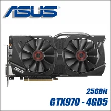Б/у Видеокарта ASUS оригинальная Видеокарта GTX 970 4GB 256Bit GDDR5 для видеокарт nVIDIA VGA Geforce GTX970 Hdmi Dvi game 1050