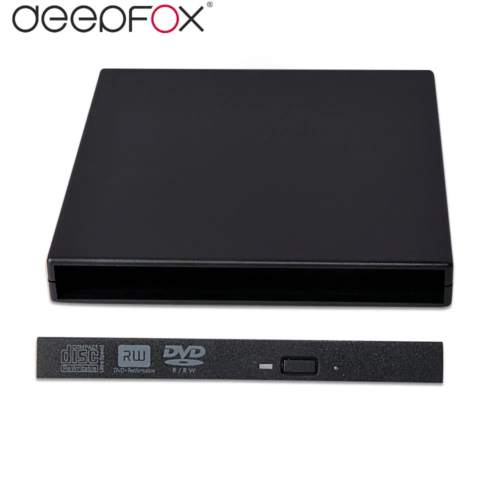 DeepFox новая модель USB 3,0 12,7 мм полированный корпус оптического привода CD DVD RW Caddy ECD012-SU3