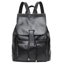 New Fashion Genuine Leather Bag Women’s Backpack Brand Luxurious Cow Leather Lady Bakcpacks Shoulder Bags Schoolbag Backpack