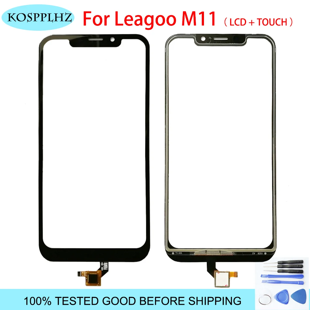 

Touch Screen For Leagoo m11 Touch Screen Touch Panel Lens Assembly 6.18 INCH 480x996p black color mobile phone + tools