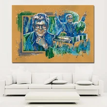 Pósteres artísticos para hombre Elton John, gafas sonrientes, arte de pintura abstracta Vintage, fotos, decoración del hogar, Envío Gratis