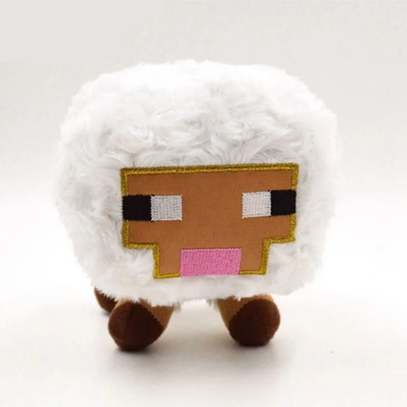 Miniera Pixel Sheep Pecora Minecraft Peluche Plush 16cm 
