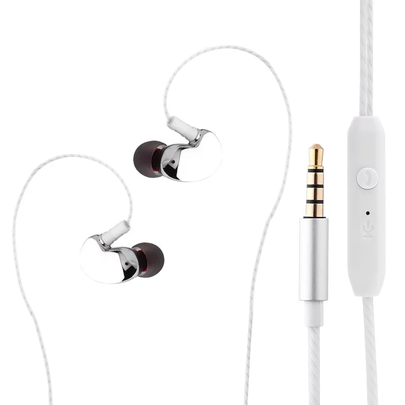 

New 3.5mm Wired Metal Earphone Sport In-ear Headphone With Microphone Mic Noise Cancelling Earphones Stereo Super Bass Earbud