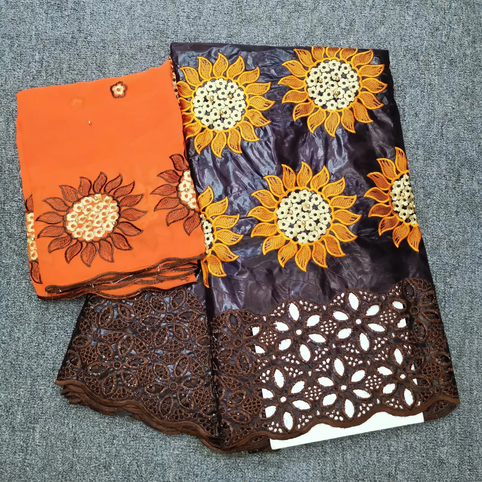 

Latest african bazin riche getzner with stones 2019 cotton brode bazin brode high quality net lace for women 5+2yard/lot A32-375