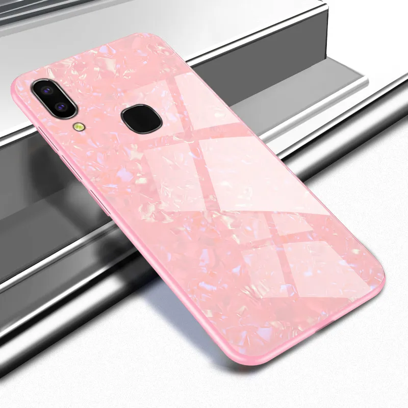 

Conch Tempered Glass Case For Vivo X21 X20 Ud X9 X9S X7 Plus X6 Luxury Hard Back Phone Cover Y66 Y67 Y75 Y79 Y85 Y83 V7 Plus V9