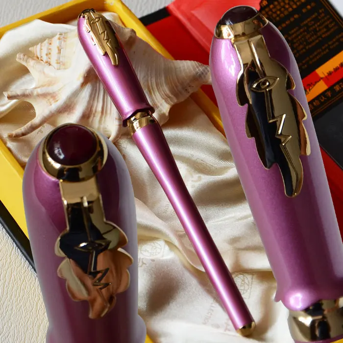 

PICASSO 986 LIGHT PURPLE AND GOLDEN FINE HOODED NIB FOUNTAIN PEN LEAF with original box