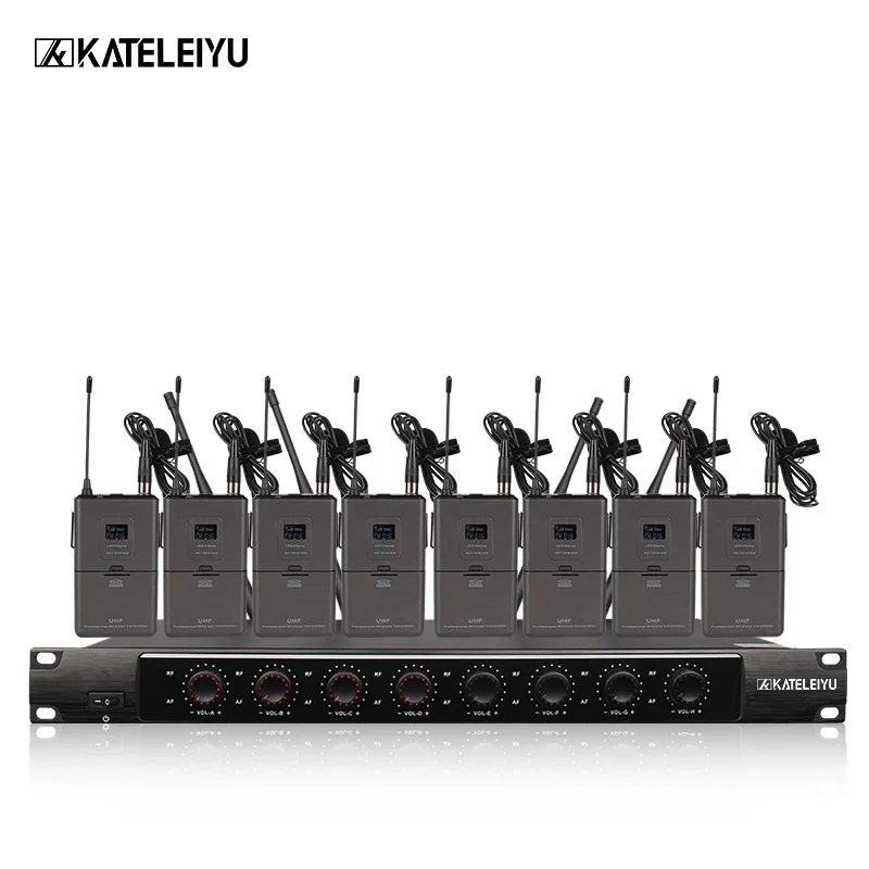 

System 8600B Professional Wireless Microphone 8 Channel Professional VHF 8 Stage Karaoke Microphone Handheld Wireless Microphone