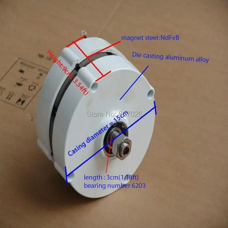 200w ac 12v 24v permanent generator alternator wind generatorin