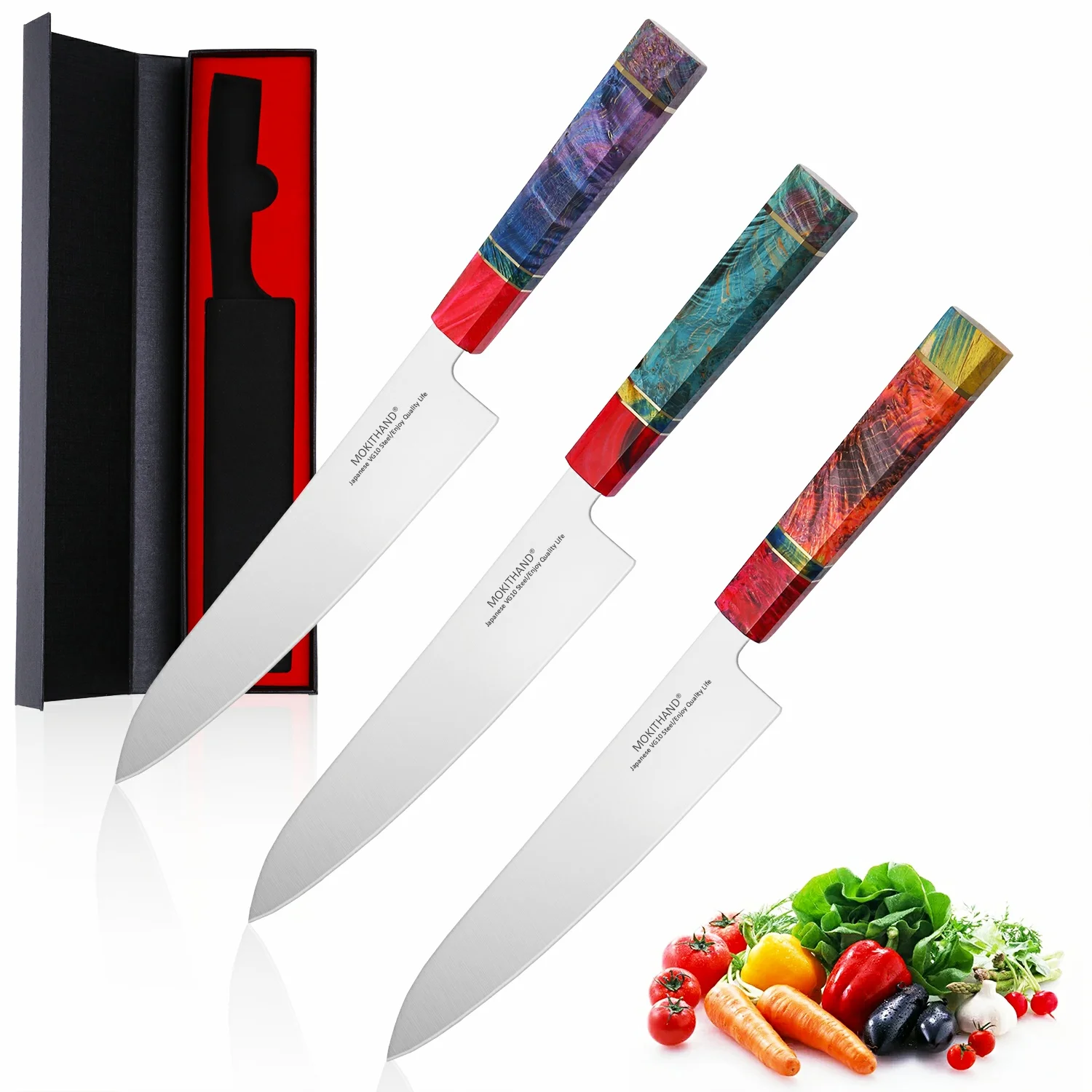  Mokithand 240MM VG10 Chef Knife Sharp Japanese Kitchen Knives Professional 9 Inch Stainless Steel F - 32992579088