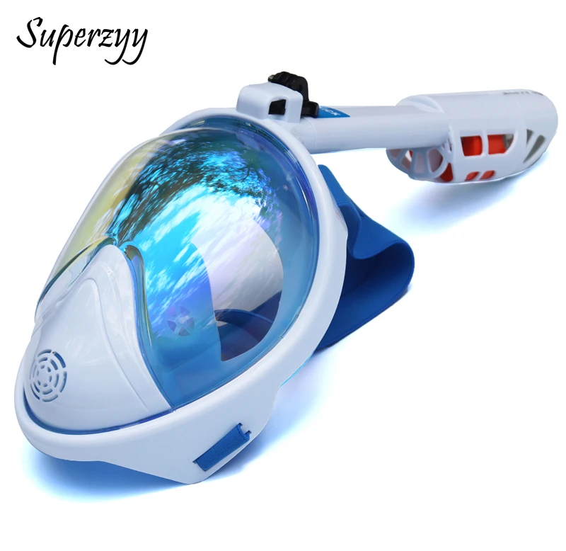 

Snorkeling mask diving mask underwater Scuba AntiFog 180 degree wide view Full Face Diving Mask Snorkel Set Snorkel mask