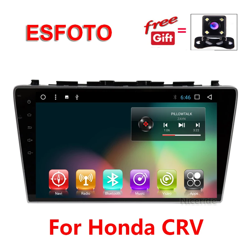 Sale Android 7.1 2 DIN Car DVD GPS Multimedia for Honda CRV 2006 2007 2008 2009 2010 2011 Video Radio Head Unit Autoradio Wifi BT 0