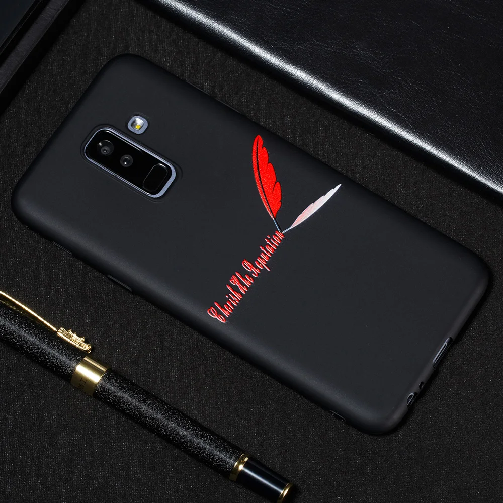 KSAM1181_25_JONSNOW Phone Case for Samsung A7 2018 A6 A8 J4 J6 J415 J610 2018 Matte Painted Patterns Soft Silicone Cover Cases