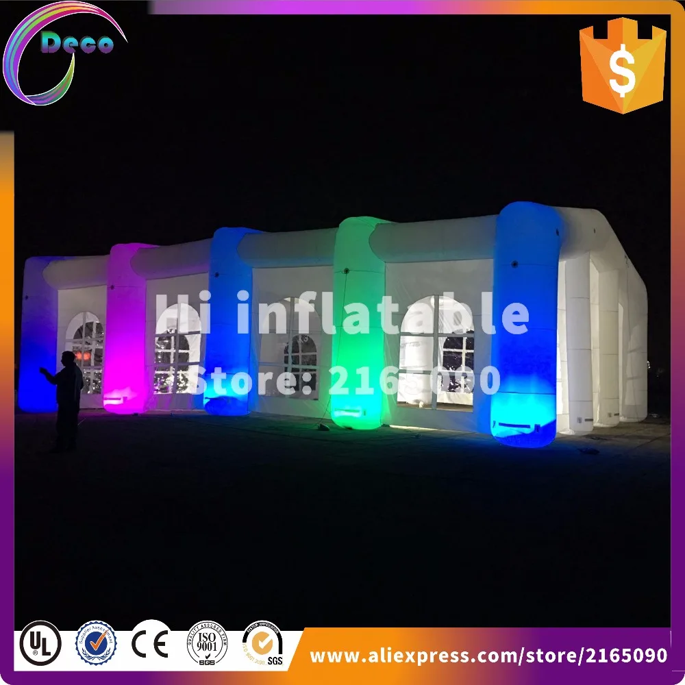 

20*15*7m decorative inflatable marquee tent for event/party/exhibition with removable curtains and LED lights