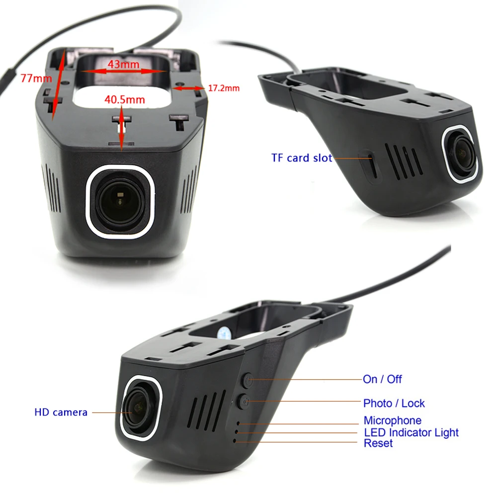 Junsun Car DVR Camera Video Recorder WiFi APP Manipulation Full HD 1080p Novatek 96655 IMX 322 Dash Cam Registrator Black Box