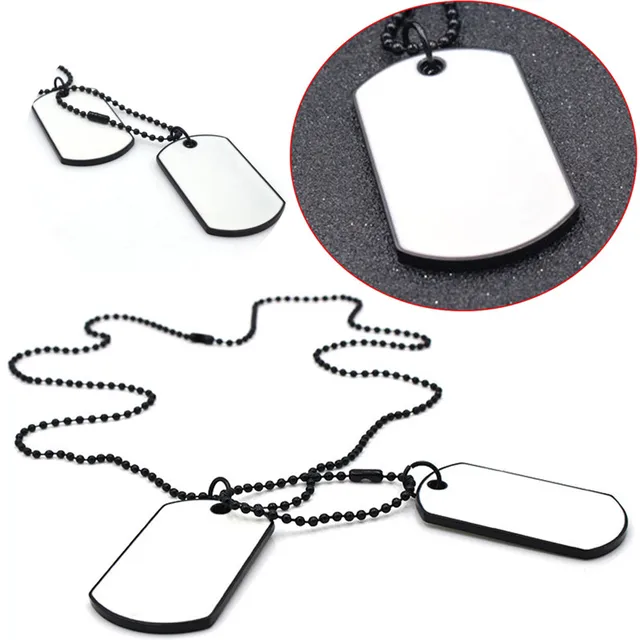 2018 Mens Military Army Style Alloy Double Dog Tags Chain Mens Pendant ...
