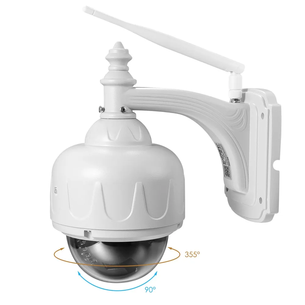 

FLOUREON 1.3MP 960P Wifi Wireless CCTV Security ip camera outdoor IP66 waterproof SD Card IR-CUT Dome PT Camera