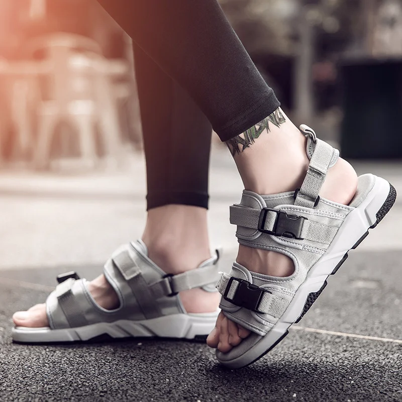 Sandals 2018 new men's canvas beach shoes sandals slippers dual-use heel detachable men's shoes Sandals 2018 new men's canvas beach shoes sandals slippers dual-use heel detachable men's shoes