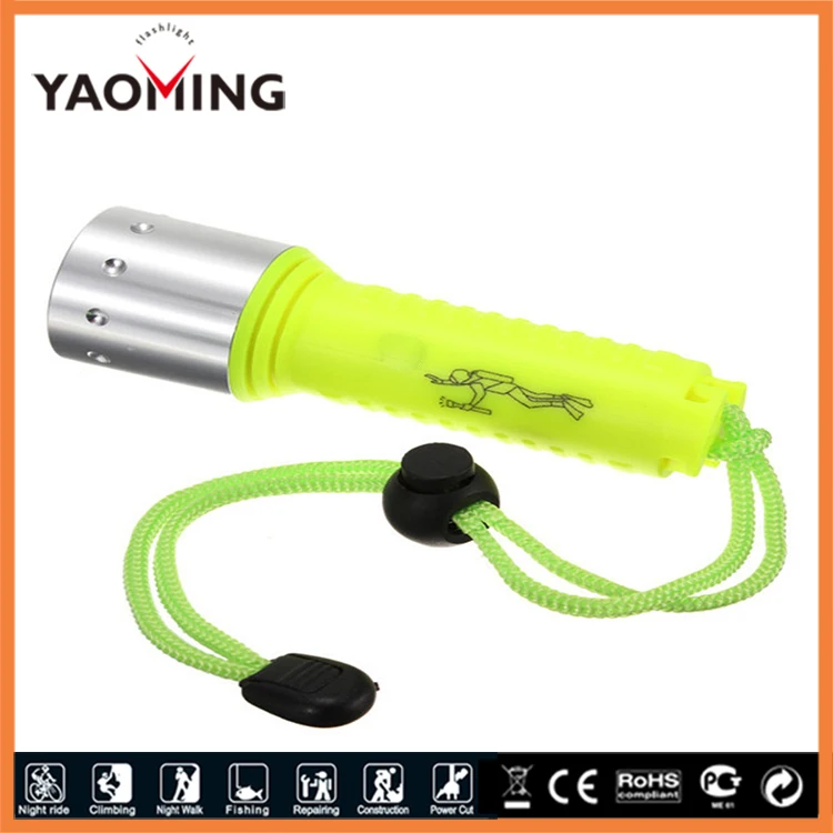 

2000 lumens cree xml T6 LED dive flashlight waterproof submersible hand light diving handlamp for 18650 charge free shipping