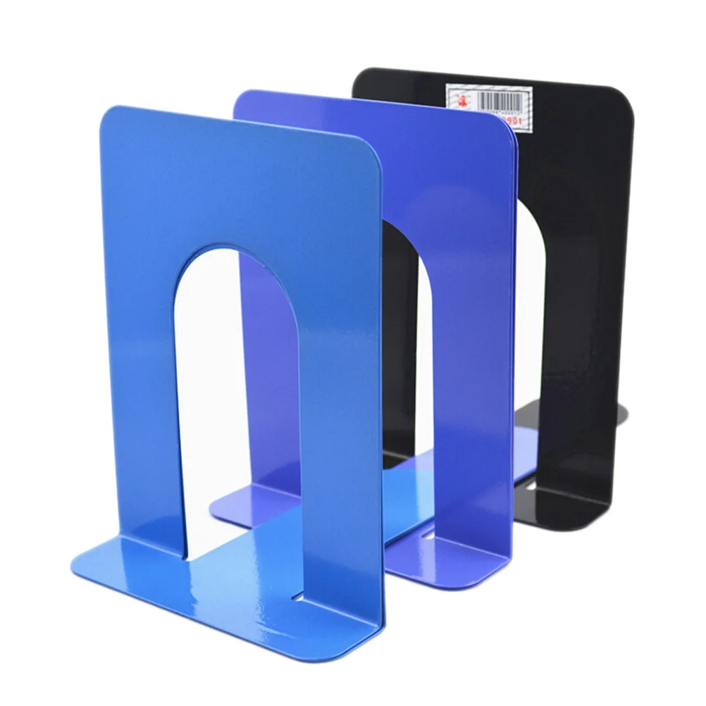 1 Pair Simple Life Foldable Portable Metal Bookends Shelf Holder Home