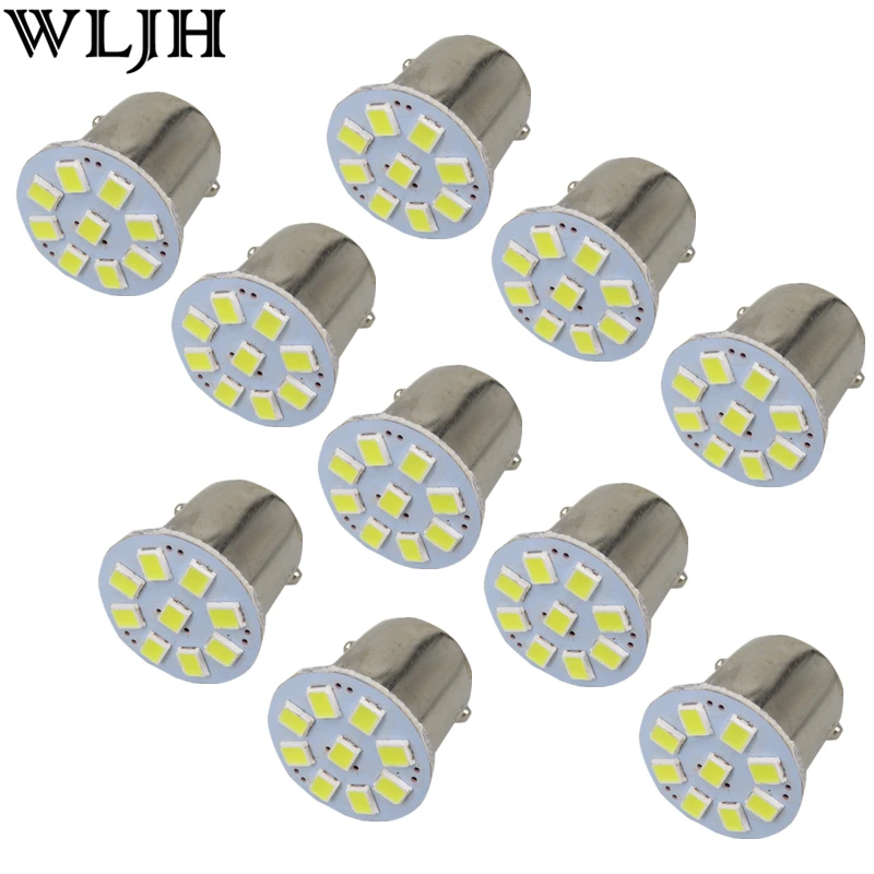 WLJH 10x24 в светильник рь 1156 BA15S P21W S25 светодиодный SMD внешний задний фонарь стоп свет s