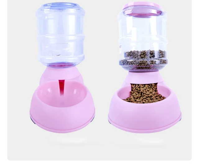 Pink food water 3.75L автоматическая кормушка для кошек и собак, самораздача, гравитационная чаша дозатора воды для собак, кормушка для домашних животных и автоматические поилки - Цвет: Pink food water