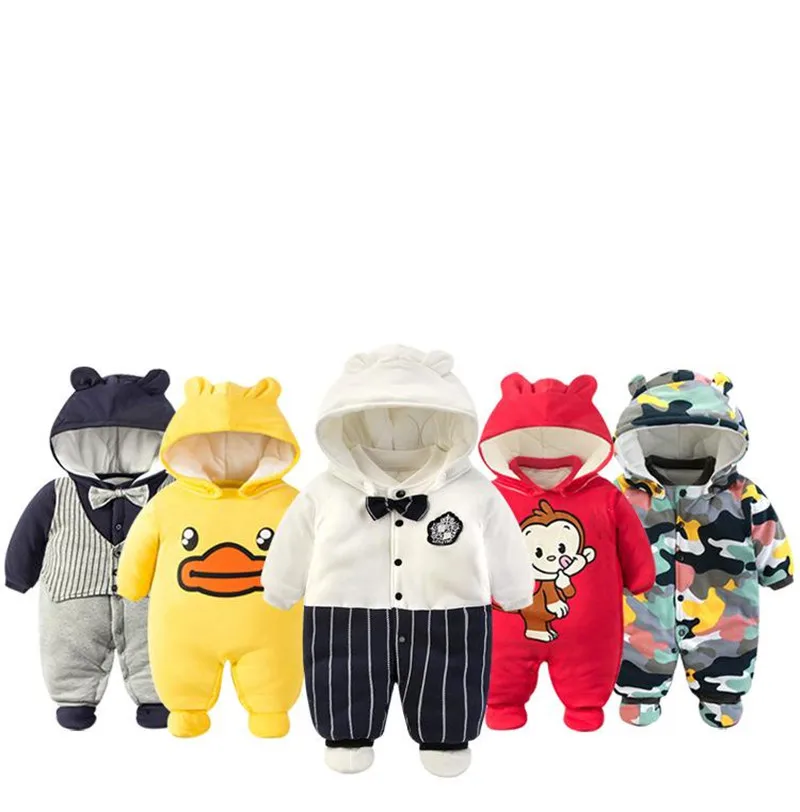 Winter New Cartoon Deer Animal Newborn Rompers Fashion Cotton Baby Boy Clothes Bebe Girl Cute Clothes Stripes, Camouflage Wear10