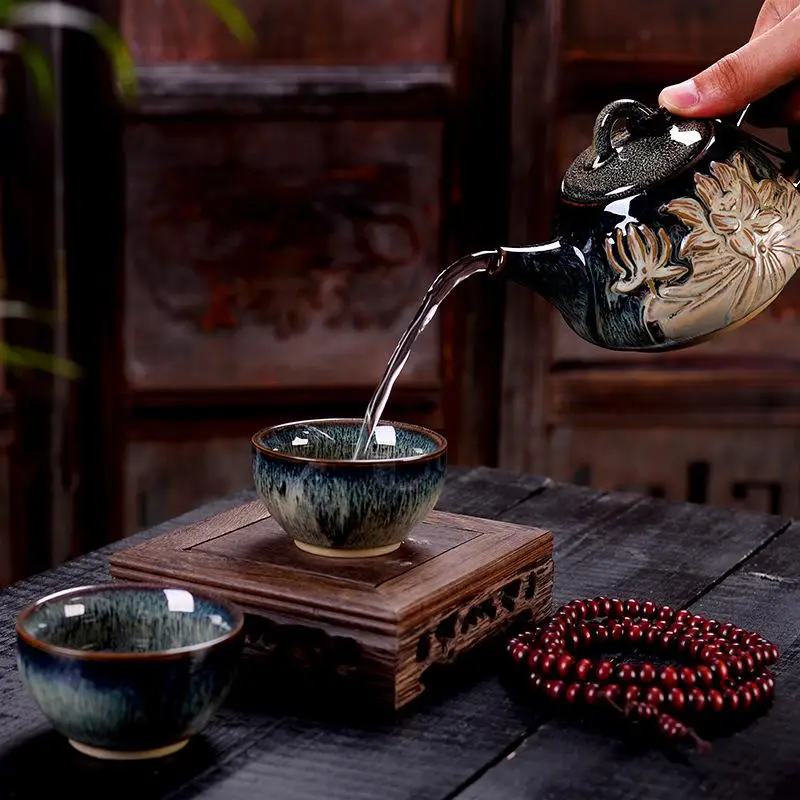 Керамический чайный горшок фарфоровый чайный набор кунг-фу чайные горшки Чайник Китайский стиль чайный горшок домашний ресторан отель кувшин для воды кувшин чайная посуда