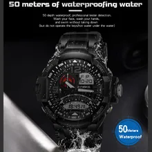 Модные Повседневные спортивные часы для взрослых с гравировкой, мужские уличные водонепроницаемые часы, электронные часы, цифровые часы, мужские часы с логотипом gif