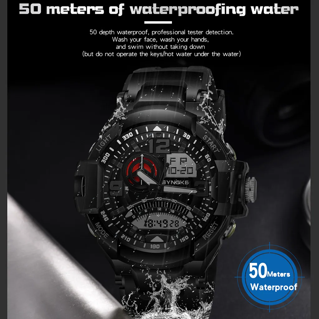 

Fashion Casual Engraved Adult Sports Watch Men's Outdoor Waterproof Watch Electronic Watch digital Watch gif men’s logo