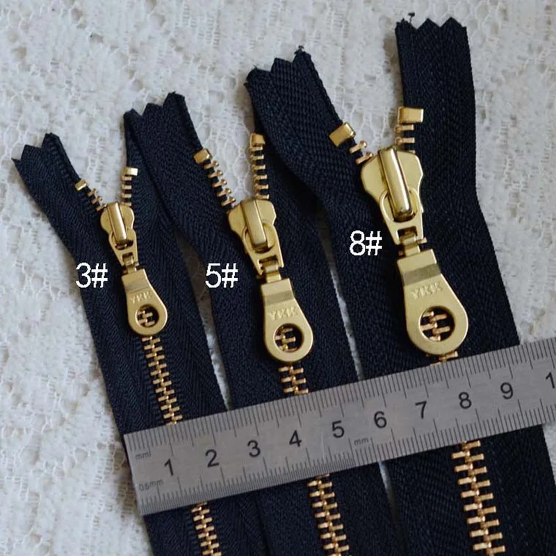YKK Zip Antique Gold NAVY Closed End 5 Heavy Weight Zipper Clothes Fastening