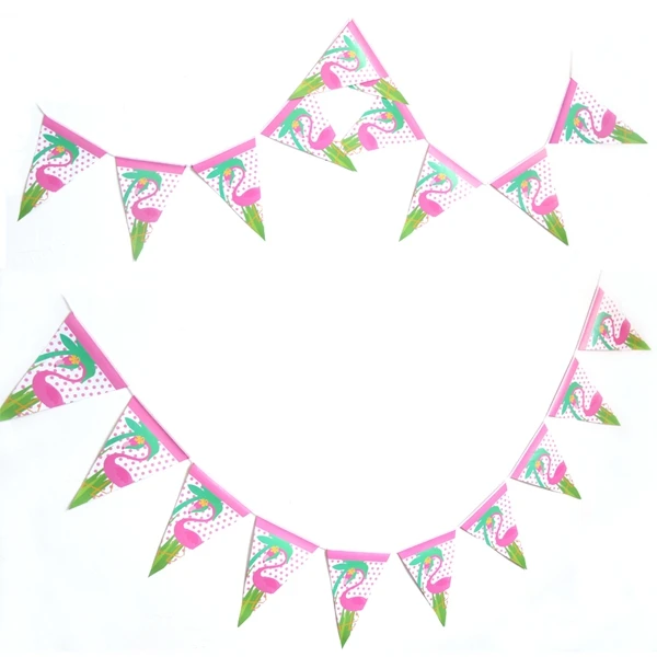 1 комплект нетканого материала баннер из фигурок Фламинго Cocunut оставить гирлянда из ткани украшение для вечеринок плавательный бассейн Гавайские вечерние принадлежности - Цвет: Flamingo Garland