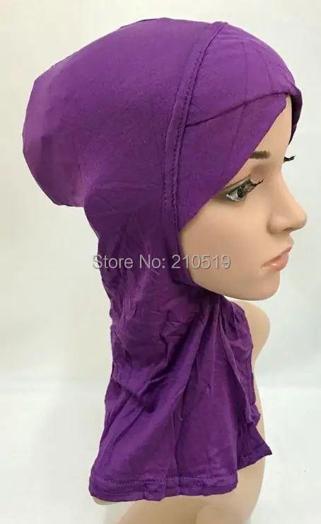 Черный цвет кроссовера шеи крышка Мода хлопок внутренняя ниндзя шарф; ислам внутренний хиджаб/шарф Муслим Underscarf