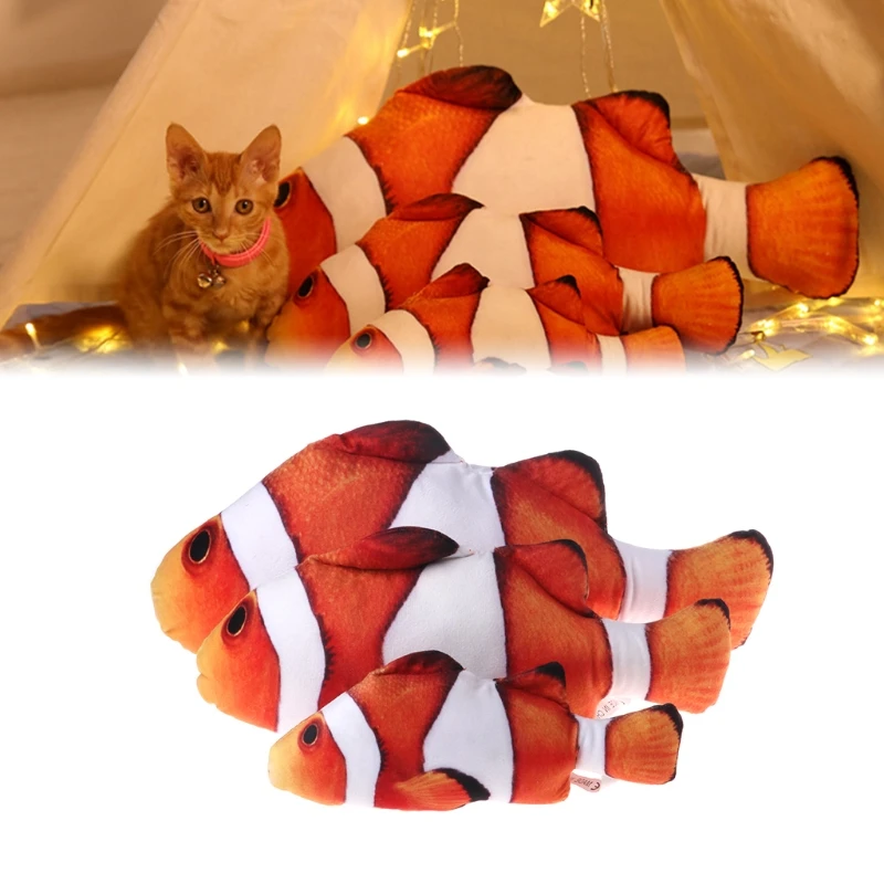 

Kitten Chewing Bite Play Catnip Carp Fish Shape Cat Toys Soft Stuffed Simulation Fish Toy For Pet